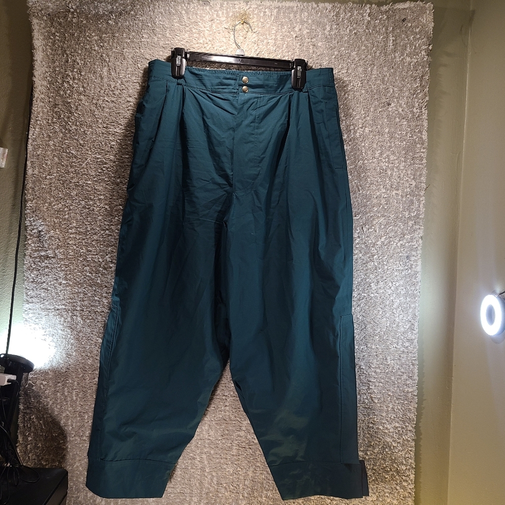 Vintage Zero Restriction Pants Men Green XXL GoreTex Golf Windbreaker Rain ZR